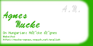 agnes mucke business card